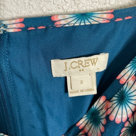 J Crew Pink Blue Floral Sundress 2 - Picture 4 of 6